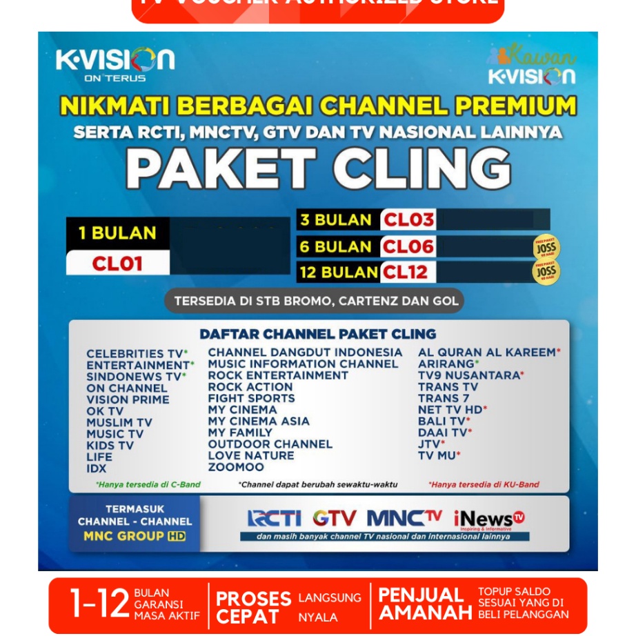 K vision Paket Cling 318 CL1 CL6 MNC