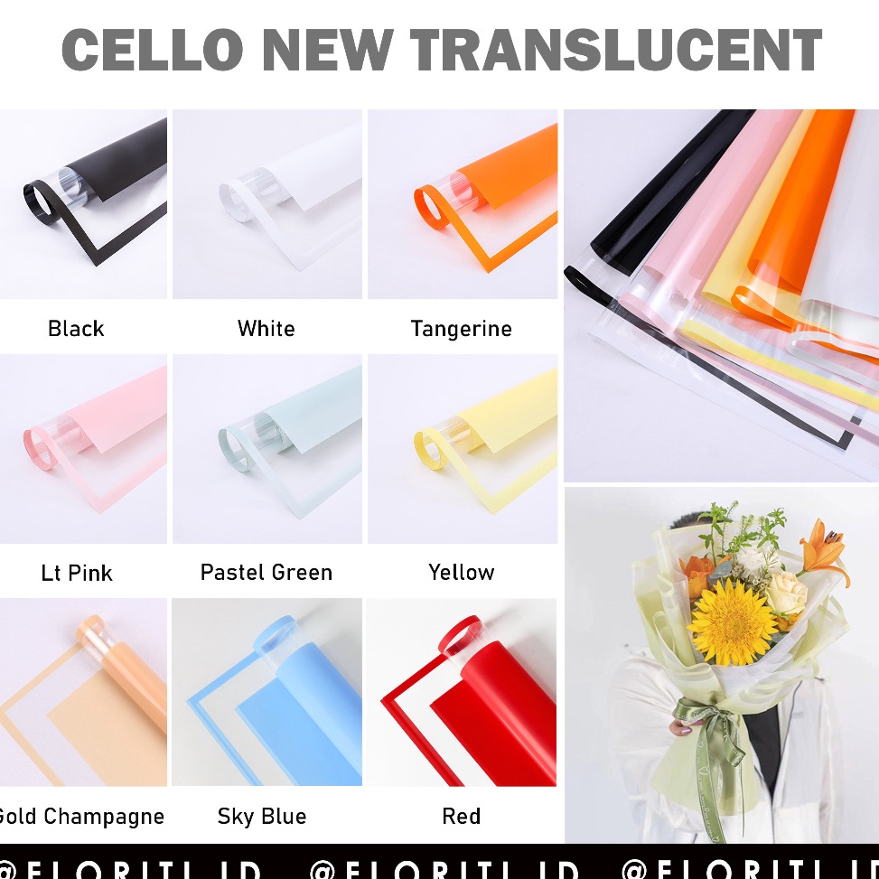 

Dijamin Terbaik 2 lembar cellophane kertas buket new translucent