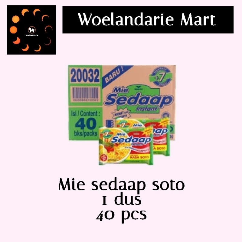 

1 dus mie sedaap rasa soto