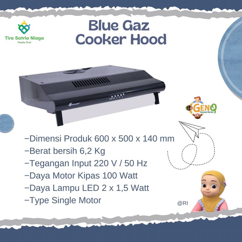 COOKER HOOD VIENTA Blue Gas