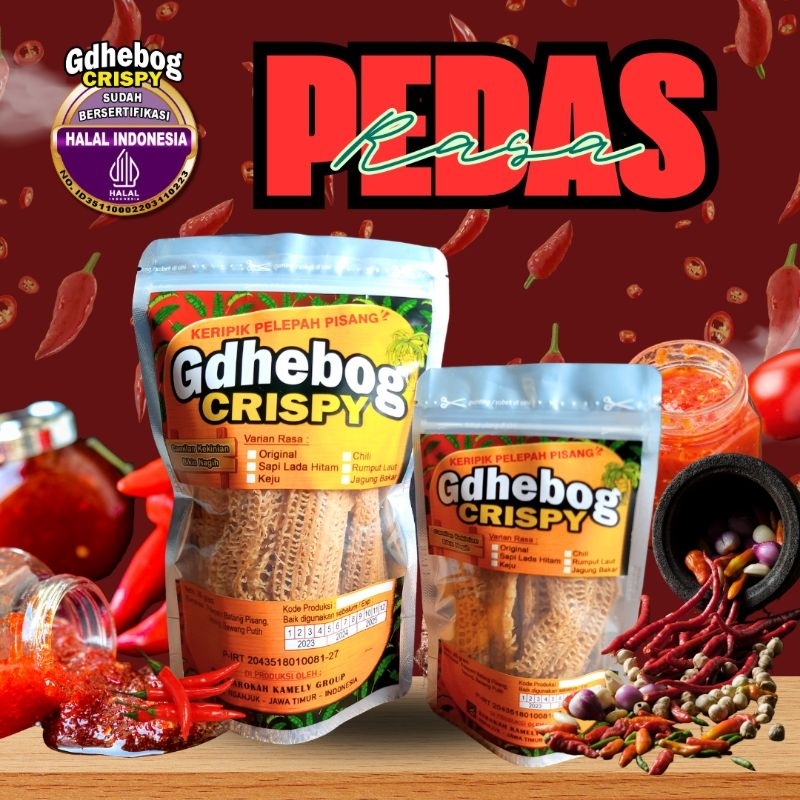 

Rasa Pedas - Keripik Pelepah Pisang / Debog / Gdhebog Crispy