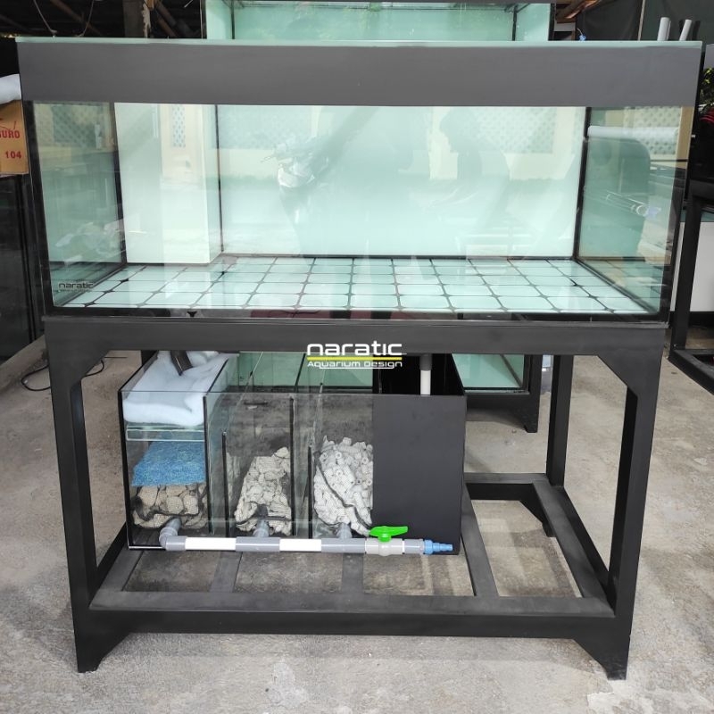 Aquarium fullset 120x50x50 10mm set sump filter