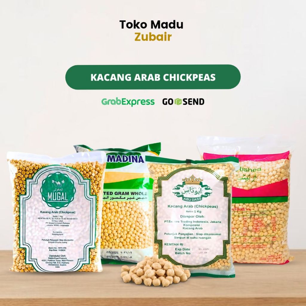 

Kacang Arab Mugal Artishea Abudass Al Madinah 1Kg Chickpeas Indian