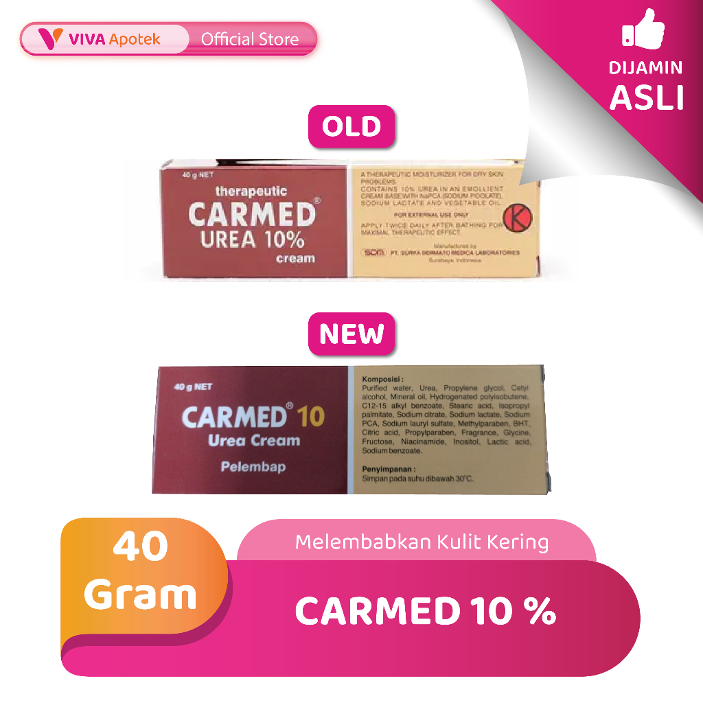 Carmed 10 % Krim untuk Melembabkan Kulit Kering (40 Gram)
