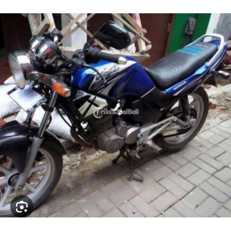 striping stiker les body Honda Tiger 2000 biru 2003