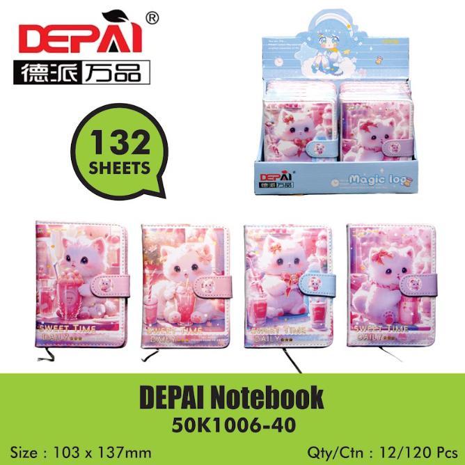 

DEPAI NOTEBOOK TYPE 50K1006-40 UK. 103 X 137 MM ISI 132 SHEETS / 80GSM - BUKU CATATAN