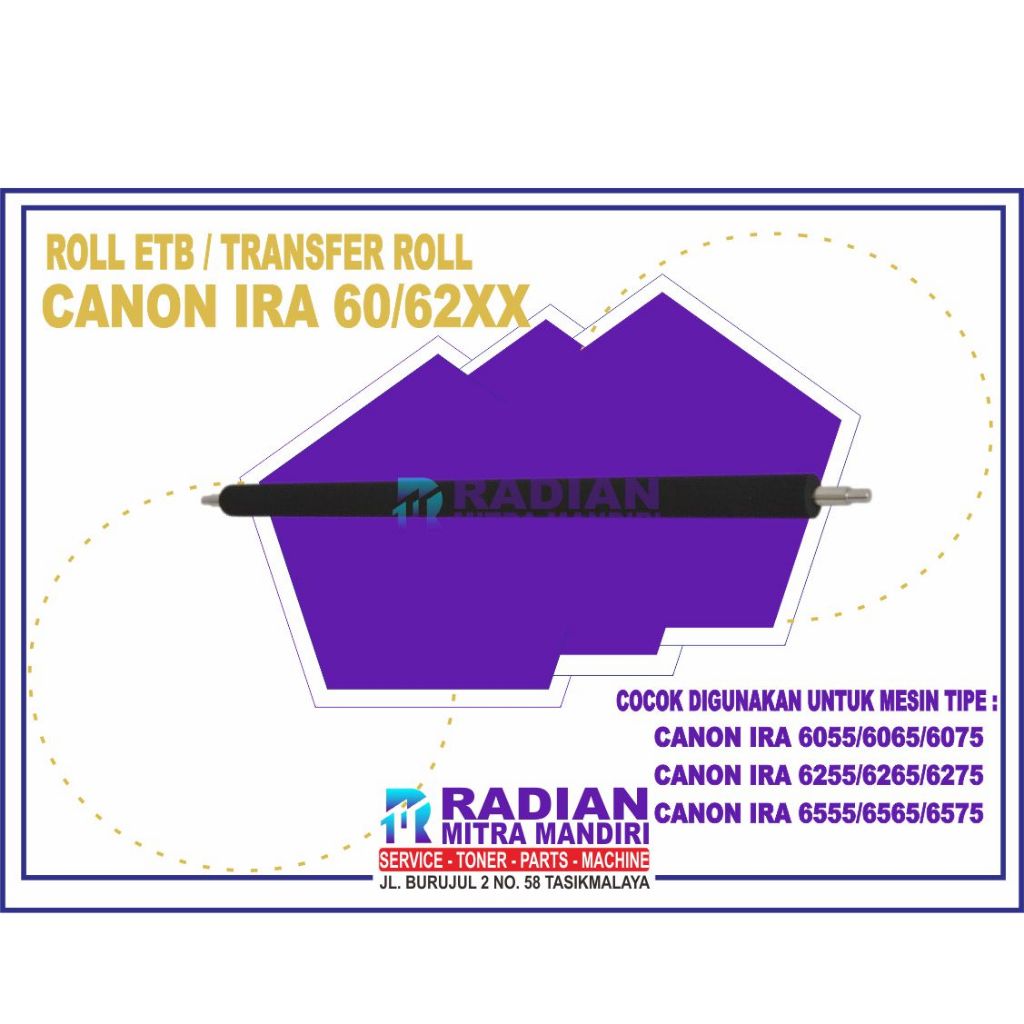 ROLLER ETB TRANSFER ROLL MESIN FOTOCOPY CANON IR ADVANCE 6065 6075 6255 6265 6275