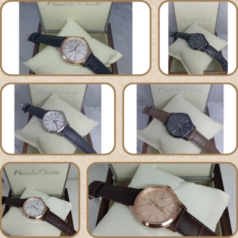 Jam Tangan Wanita Alexandre Christie 1008 AC1008 AC 1008 Tali Kulit