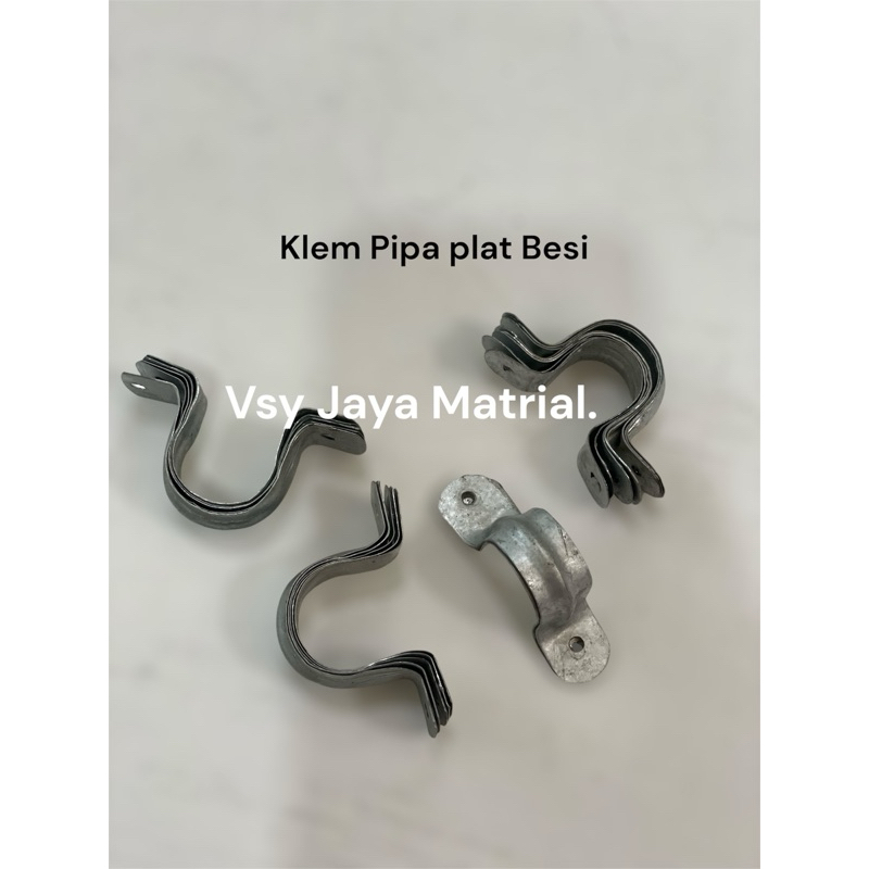 Klem Pipa Besi 1/2" Klem Pipa seng 1/2"