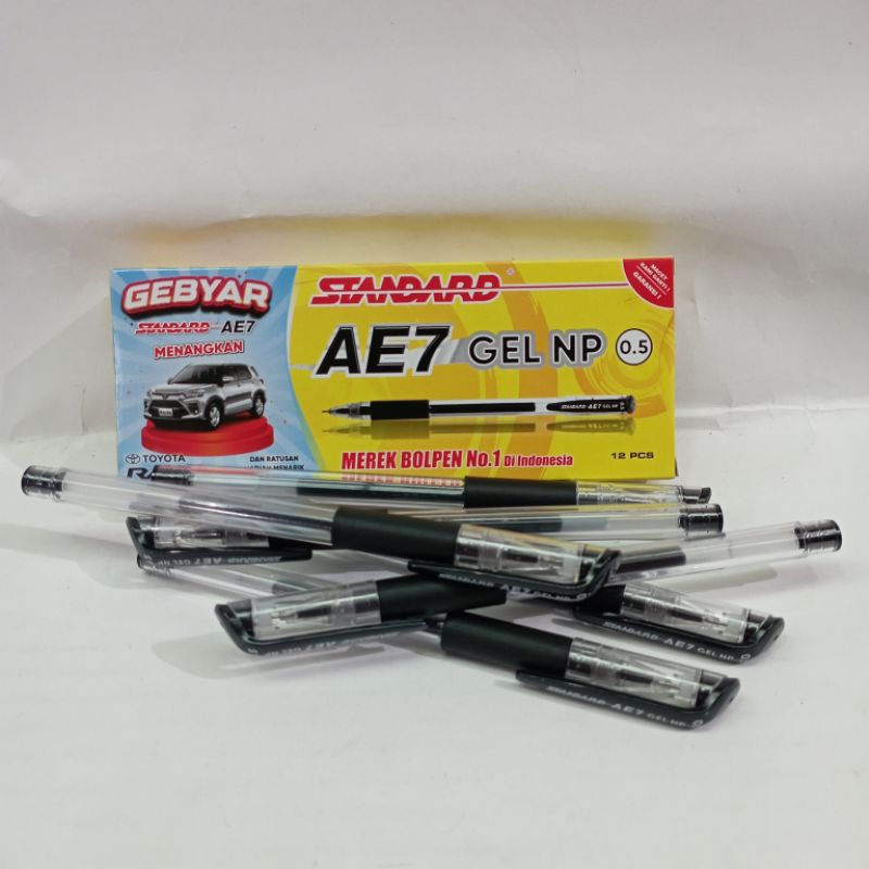 

BOLPEN STANDARD AE7 GEL NP 0,5mm 12pcs (hitam ) / pack