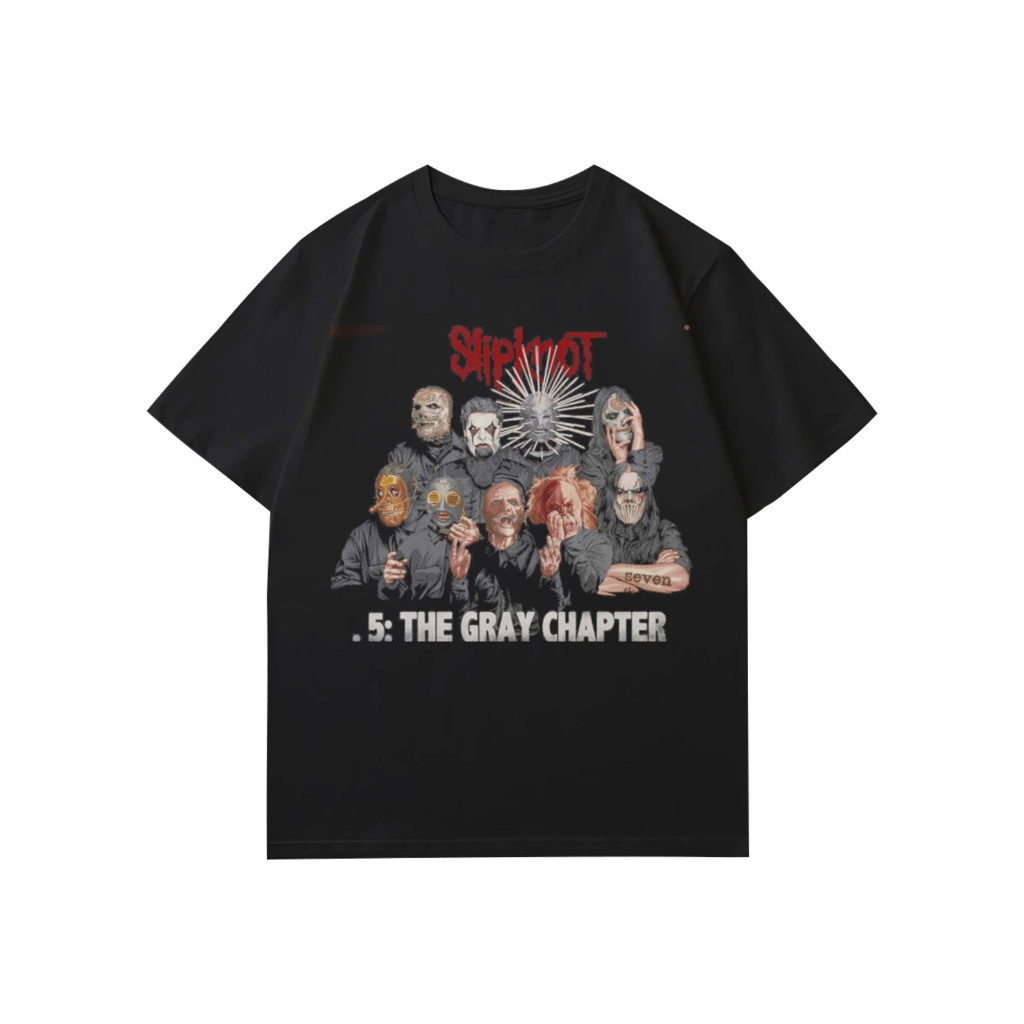 Kaos Band Slipknot 5 The Gray Chapter - Baju Grup Band Metal - T-shirt Distro Cowok Cewek Keren