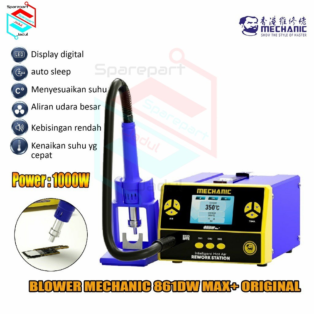 Blower MECHANIC 861DW MAX (+) - Solder Uap - Hot Air Gun Original