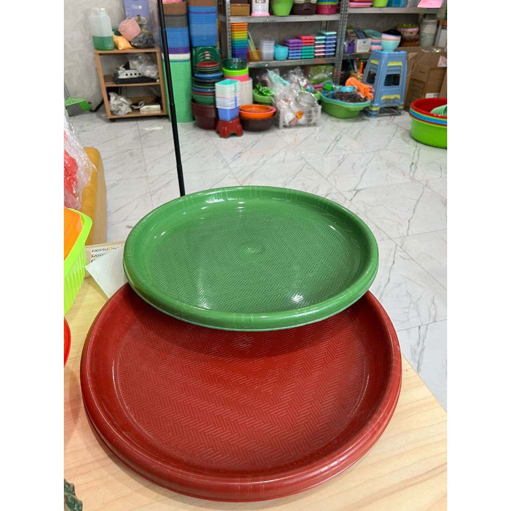 TETAMPAH D35CM / TETAMPAH PLASTIK / TAMPAH BULAT WARNA / TAMPAH BULAT BESAR / TAMPAH GELAS PLASTIK /