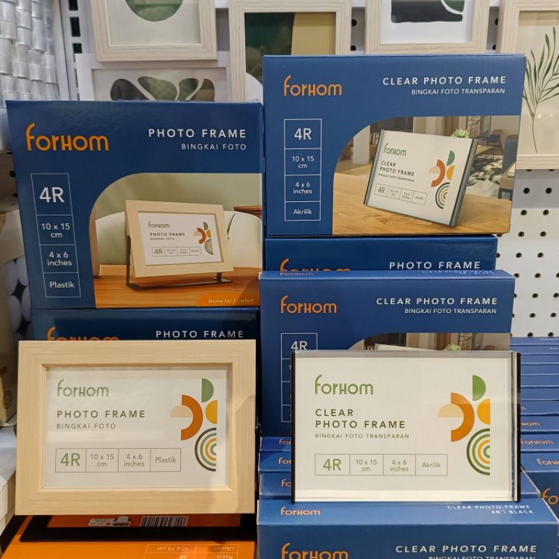 Forhom Foto Frame 4R (10 Cm x 15 Cm / 4 x 6 Inci Plastic & Akrilik)