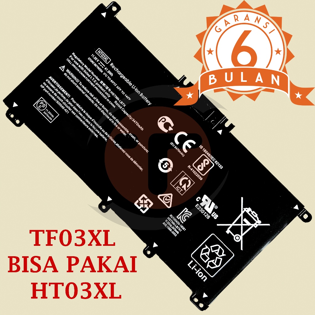 Baterai Untuk HP Pavilion 14-BF 14-BK 14-BP 14-CD 15-CD 15-CC 15-DA 15-CK 17-AR 14-BF034TX 14-BF110T