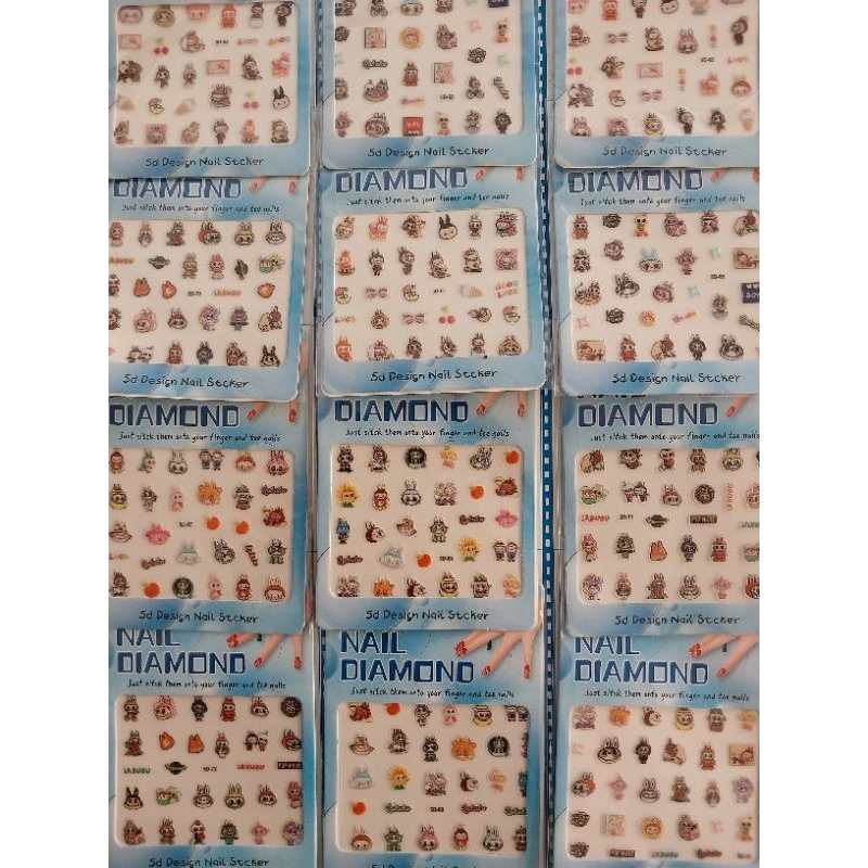 Stiker Kuku Labubu/Stiker Kuku Anak Labubu/Stiker Kuku/Stiker Kuku Anak