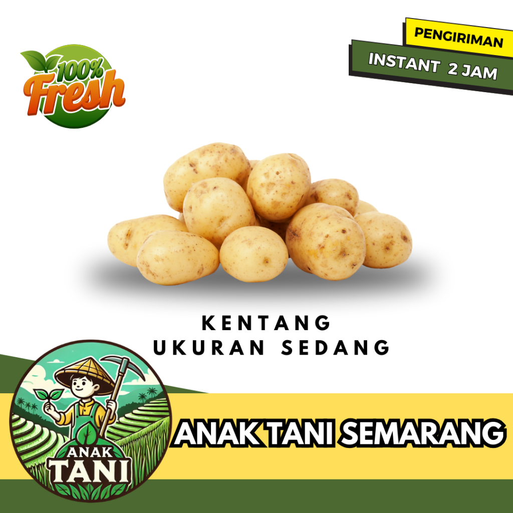 

[ANAK TANI] KENTANG UKURAN SEDANG 250 GR SEGAR SIAP KIRIM INSTANT AREA SEMARANG