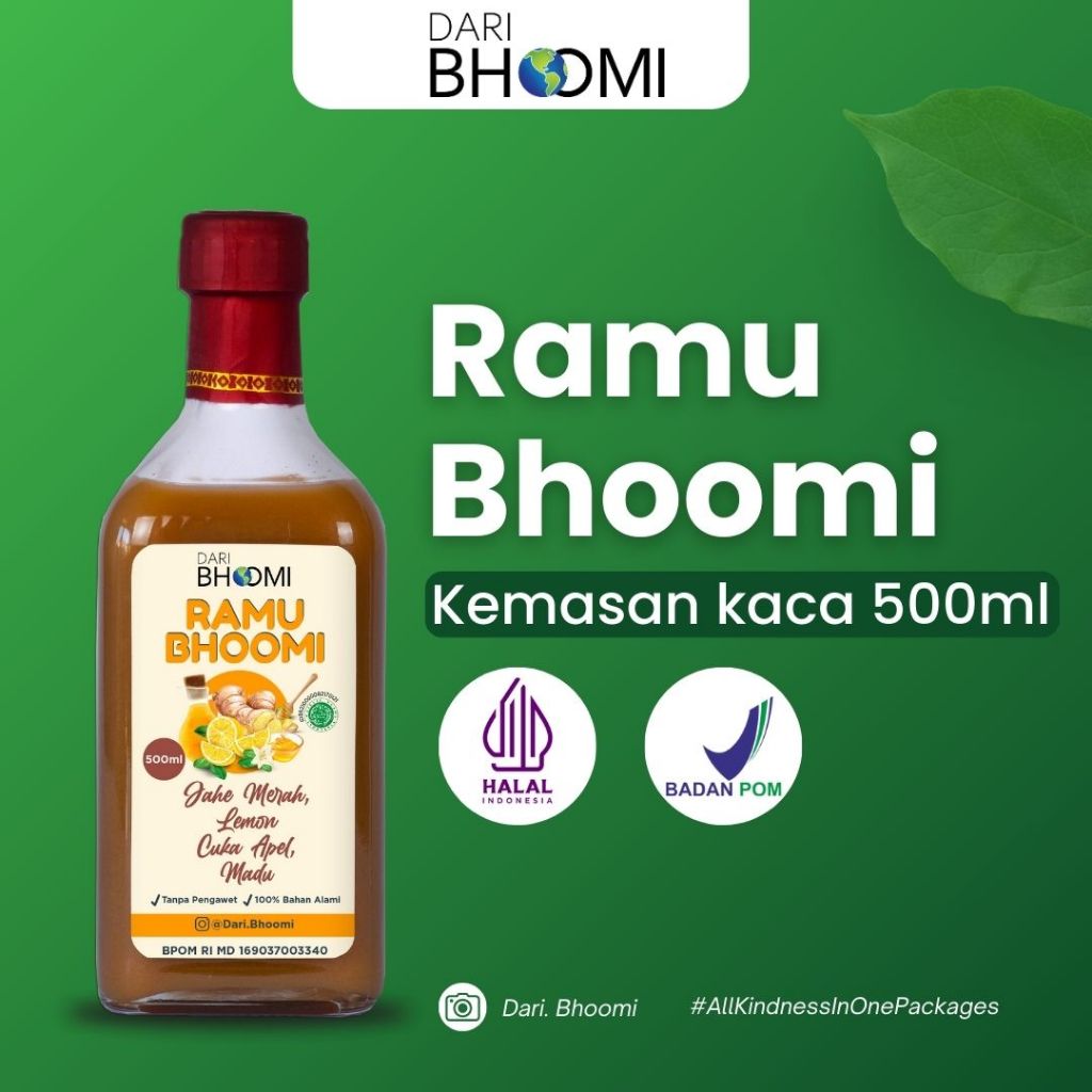 

Dari Bhoomi RAMU BHOOMI Botol Kaca 500ml