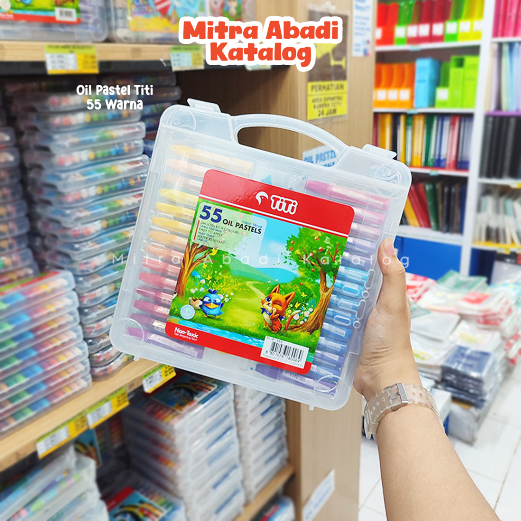 

OIL PASTEL TITI TI-P-55S / 55 WARNA PEWARNA ALAT MENGGAMBAR MEWARNAI ANAK KRAYON CRAYON PASTEL NON TOXIC MURAH ALAT TULIS SEKOLAH KANTOR KULIAH KAMPUS ATK MURAH LENGKAP GROSIR KULAKAN STATIONERY / MITRA ABADI KATALOG JOGJA