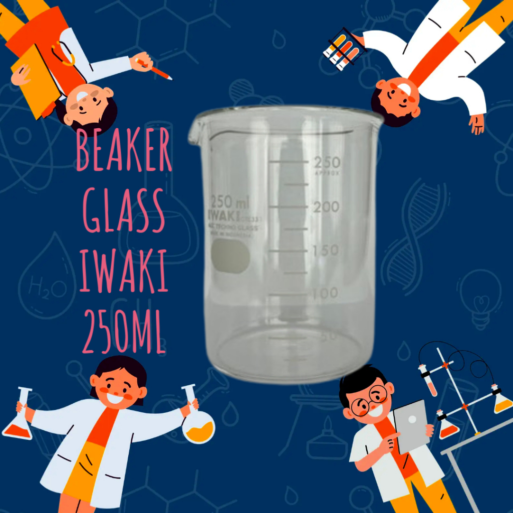 Beaker Glass Iwaki 250 ml Lab Beaker