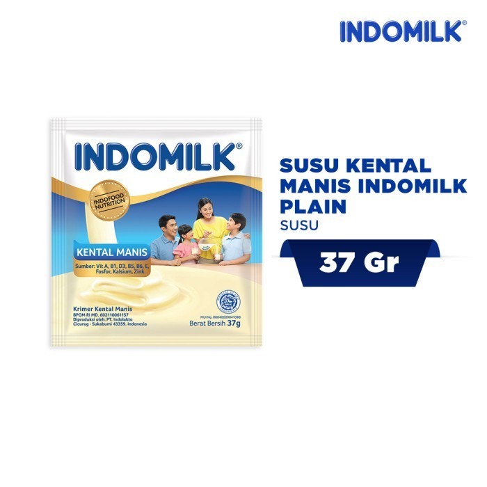 

ECERAN BIJIAN Indomilk SKM Susu Kental Manis Plain / Coklat 36-37 gr sachet 1 bijian