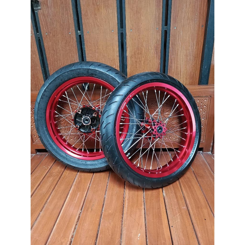 Wheelset CRF Supermoto Ban Dunlop Baru Ring 17 Murah