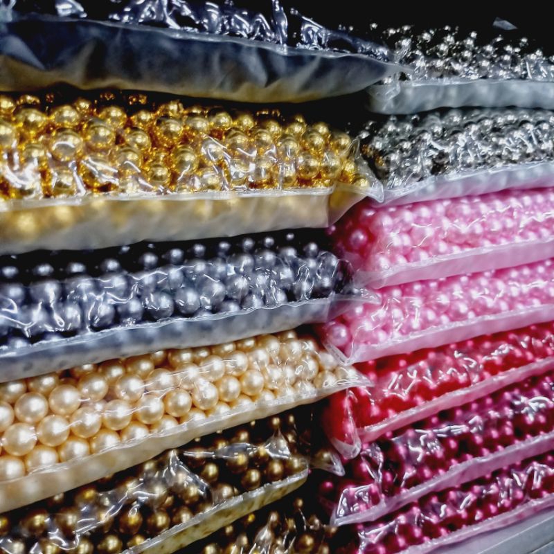 Mutiara Paku 8mm PON Manik Bulat Tanpa Lubang