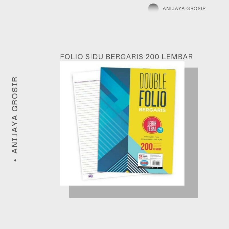 

DOUBLE FOLIO GARIS SIDU ISI 200 LEMBAR