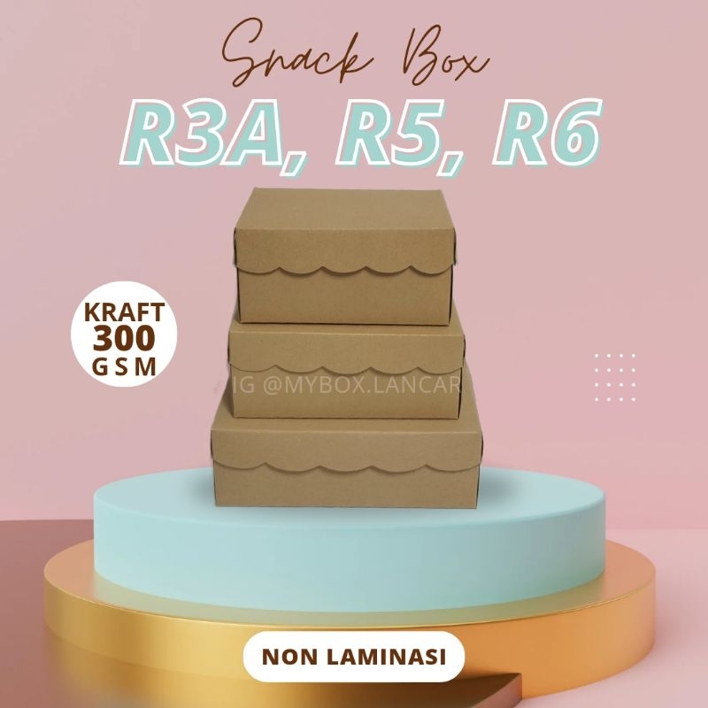 

(Ecer) DUS KUE COKLAT KRAFT SNACK BOX R3 R3A R5 R7 CAKE BOX COKLAT KOTAK KUE ARISAN NASI