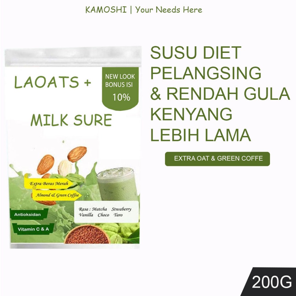 

Penurun Berat Badan Pelangsing Diet Minuman Diet Rendah Lemak Low Fat Milk Fiber Drink Susu Diet Pengganti Makan Laoats