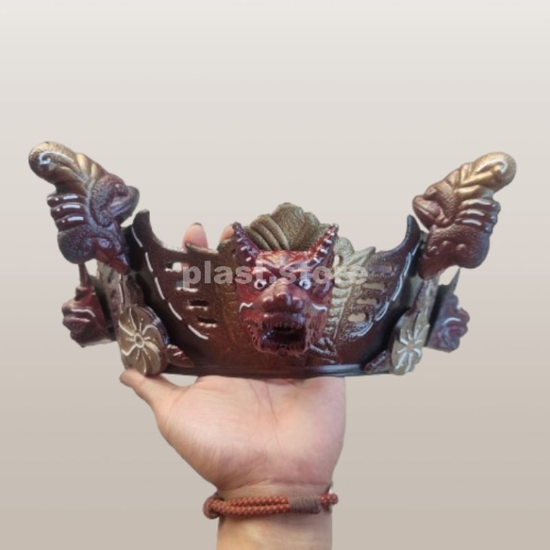 Mahkota Sangkar Perkutut Model Barong (Red Bronze)