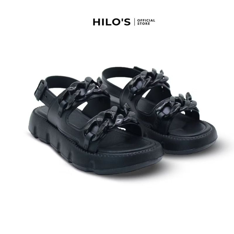 Hilo's - Sandal Selop Wanita Motif Rantai Casual Tali Belakang