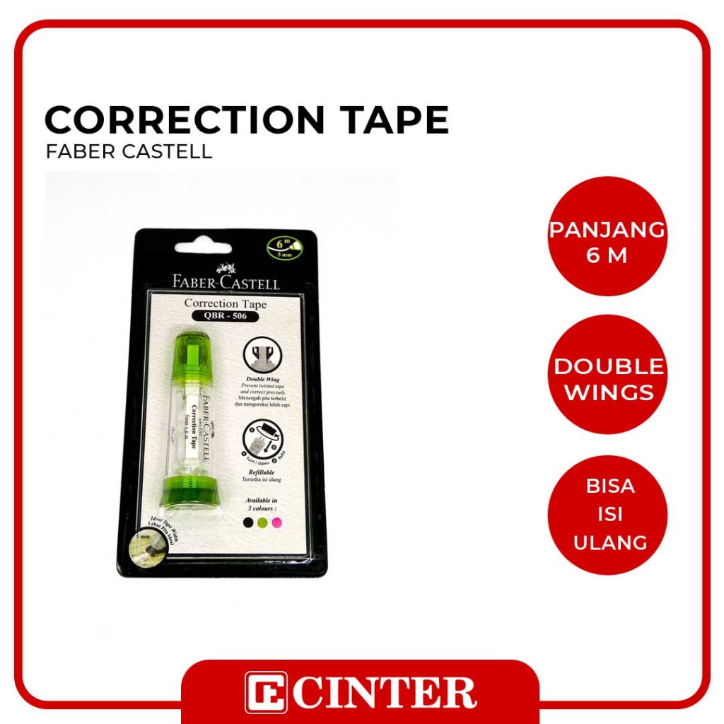

FABER CASTELL - TIP-EX KERTAS / CORRECTION TAPE QBR 506