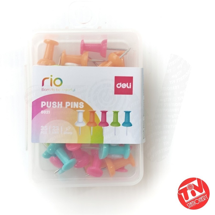 

Push Pins Deli Warna-Warni (isi 35 pcs)