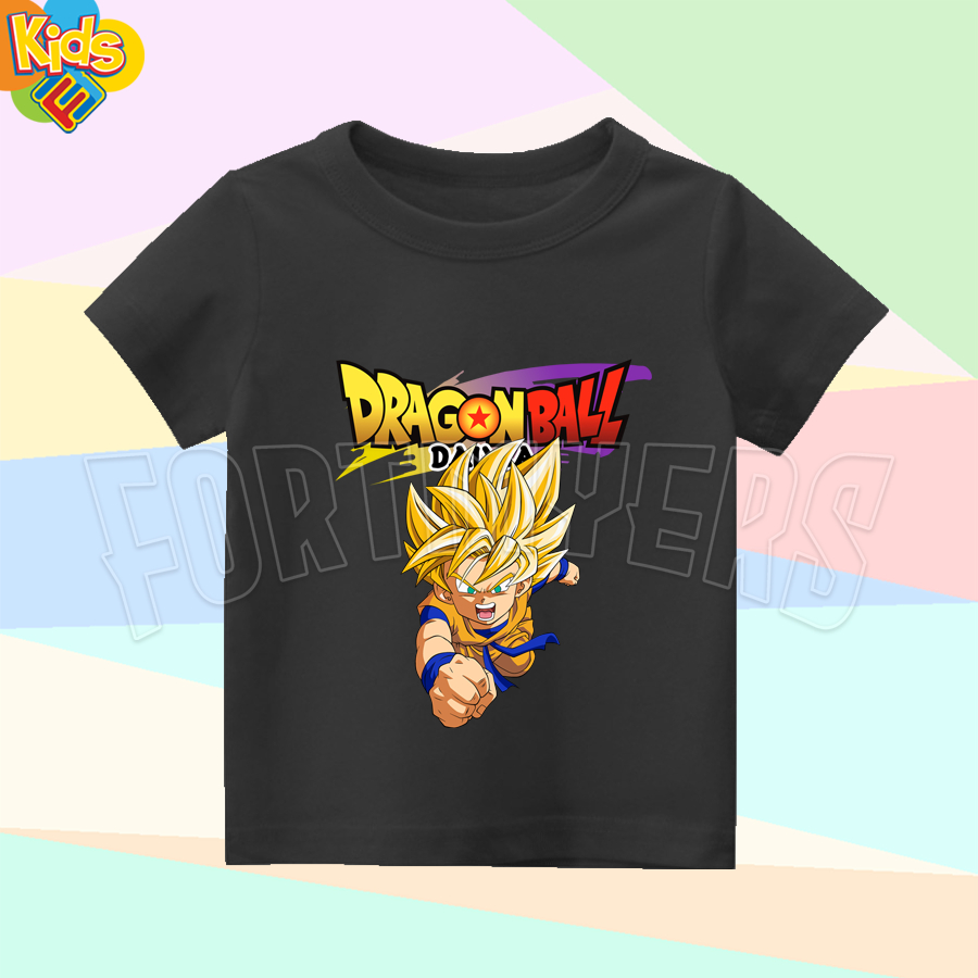 BAJU ANAK KAOS ANAK SUPER SAIYAN GOKU MINI DRAGON BALL DAIMA ANIME