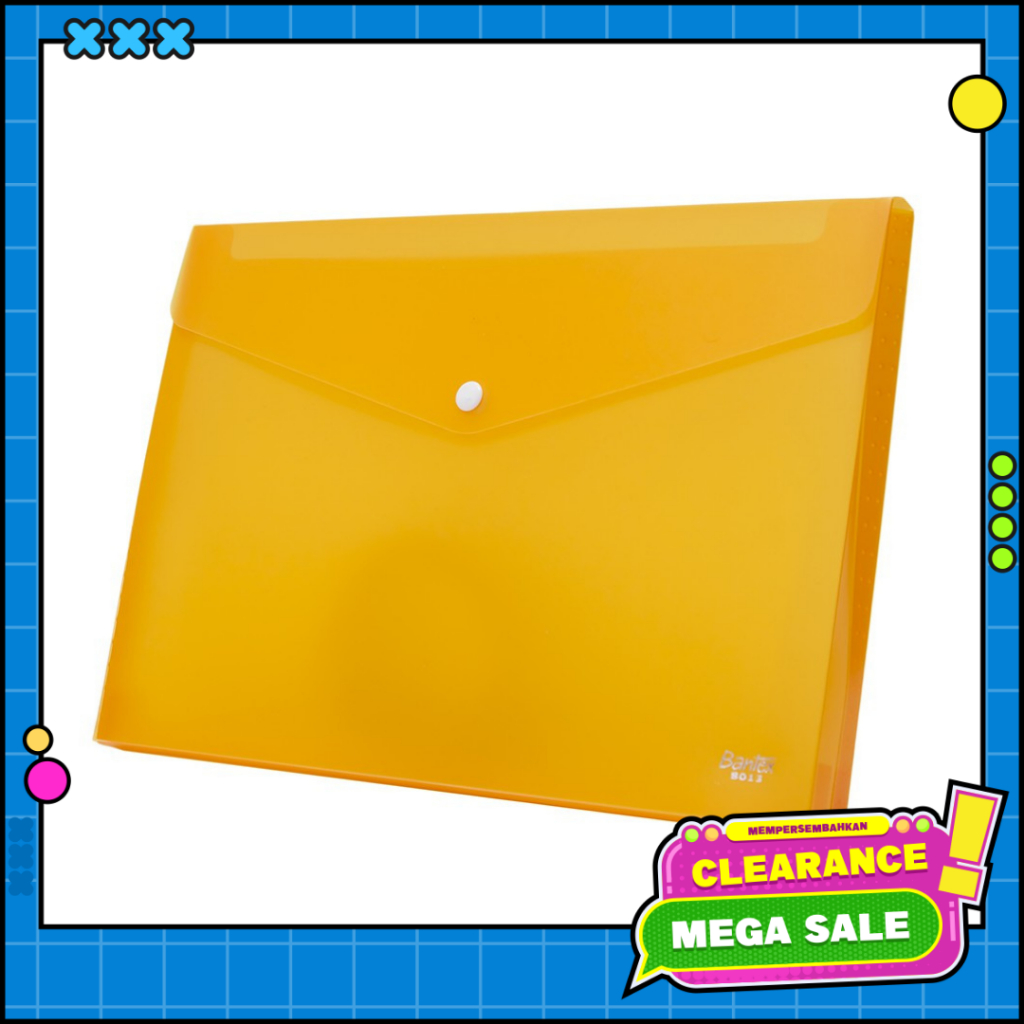 

[BMS Bekasi] Bantex Map Plastik Dengan 2 Sekat / Poly Wallet Case Ukuran A4 - 8013