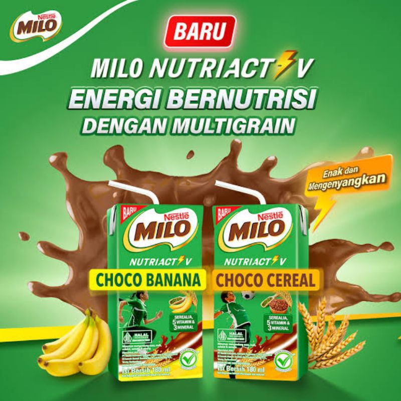 

Milo Nutri Activ Rasa Choco Cereal Multigrain dan Choco Banana Multigrain