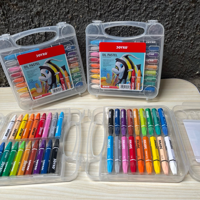 

Crayon Joyko/Oil Pastel Isi 18 dan 24/Peralatan Melukis Crayon Warna Warni
