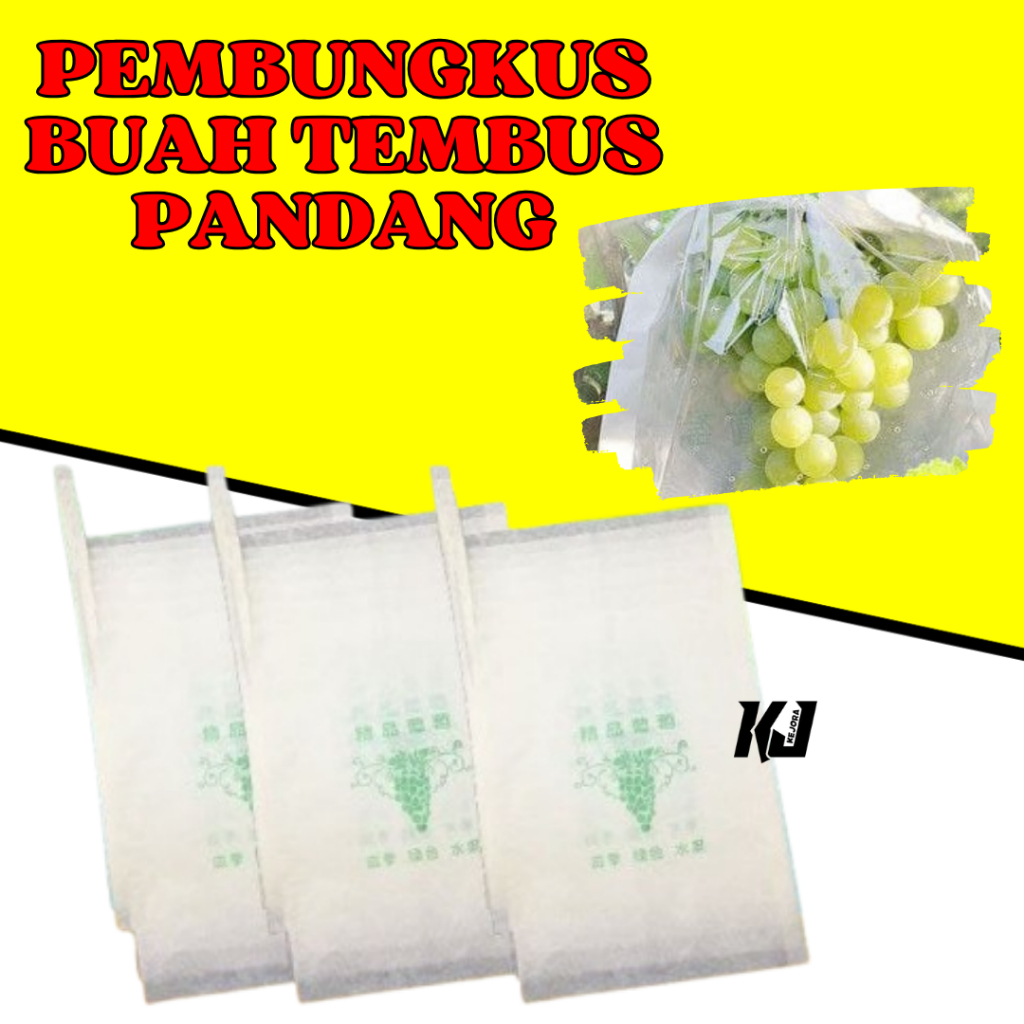 Pembungkus Buah Tembus Pandang Fruit Cover Anggur Transparan Waterproof Brongsong Klengkeng