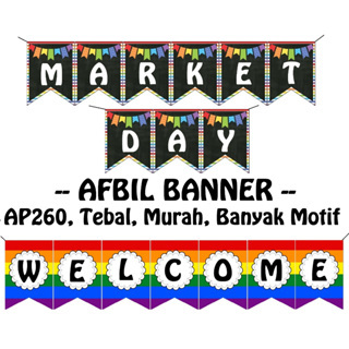 Dekorasi Hiasan Market Day Selamat Hari Ibu / Banner Tulisan Market Day Welcome Selamat Datang