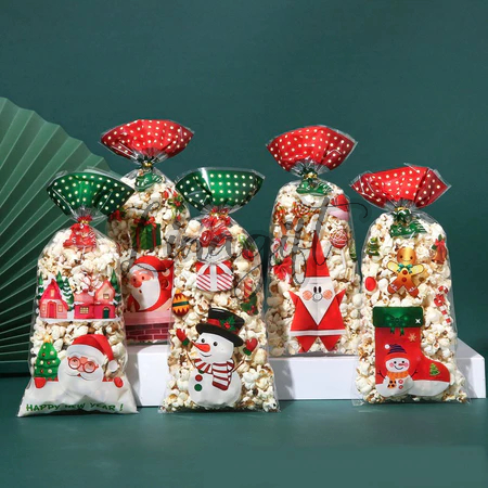 

( 5 Lembar ) OPP PLASTIC KANTONG NATAL - PLASTIK SOUVENIR BAG MERRY CHRISTMAS GOODIEBAG X-MAS