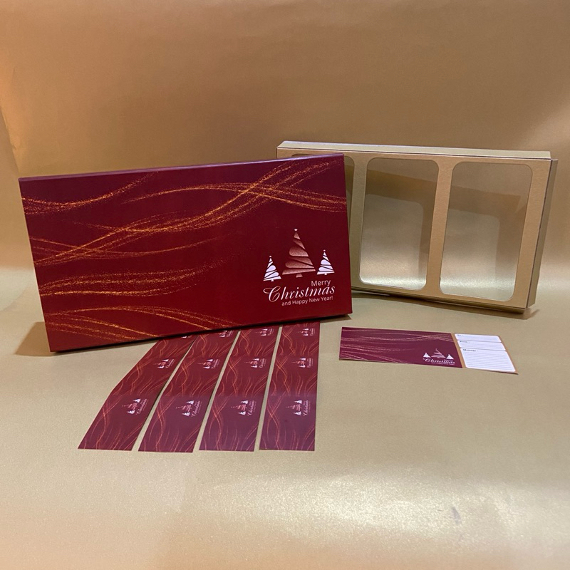 

BOX NATAL MAGNET KUE KERING | CHRISTMAS BOX | BOX UNTUK 3 TOPLES KUE