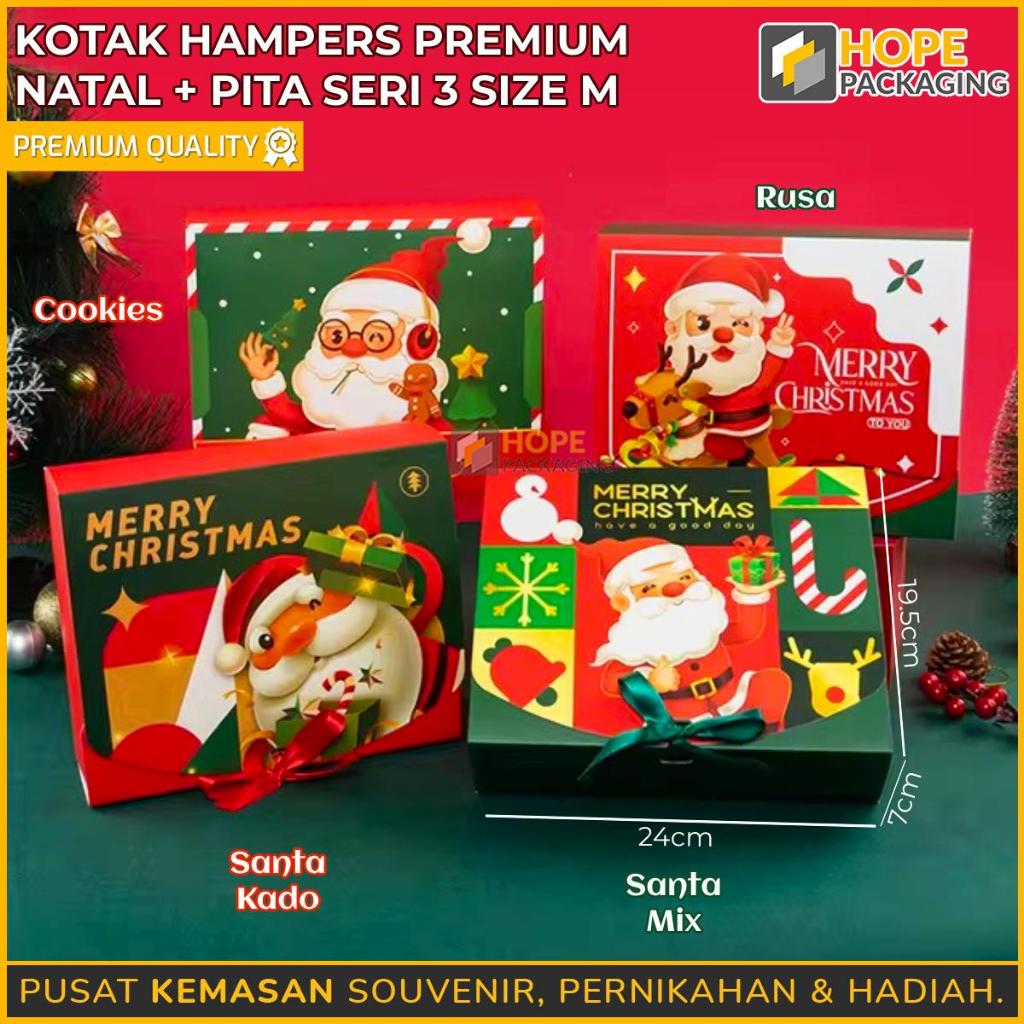 

Kotak Hampers Premium Natal + Pita (Seri 3) / Box Hampers Xmas / Kotak Hadiah Natal / Kotak Bingkisan / Kotak Souvenir Natal / Gift Box Natal / Kotak Kue Natal