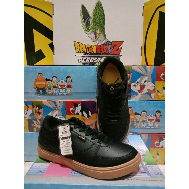 AEROSTREET ,HOOPS LOW Hitam/Gum ,OSAKA ,