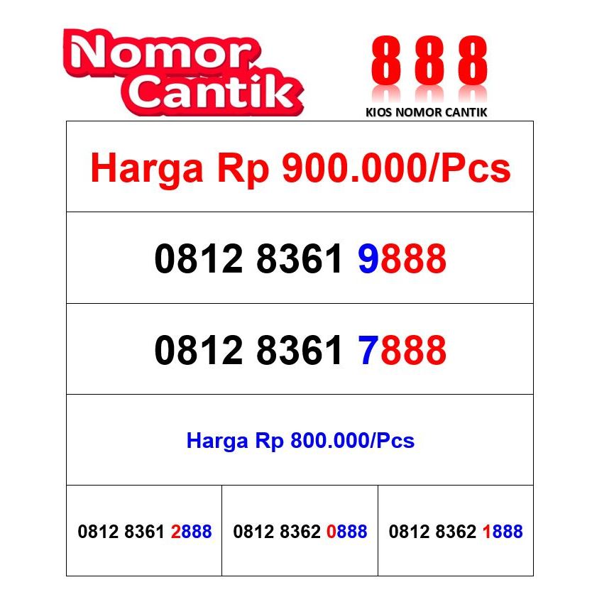 Triple 888 nomor perdana telkomsel 888 nomer cantik simpati tripel Kartu AS seri tripel triple 4G LT