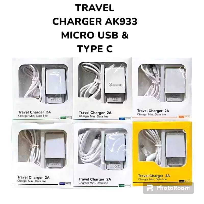 Tc Travel Charger Mini Brand AK-933 Ori 99% 2A Real Kualitas Bagus AK933 #OL