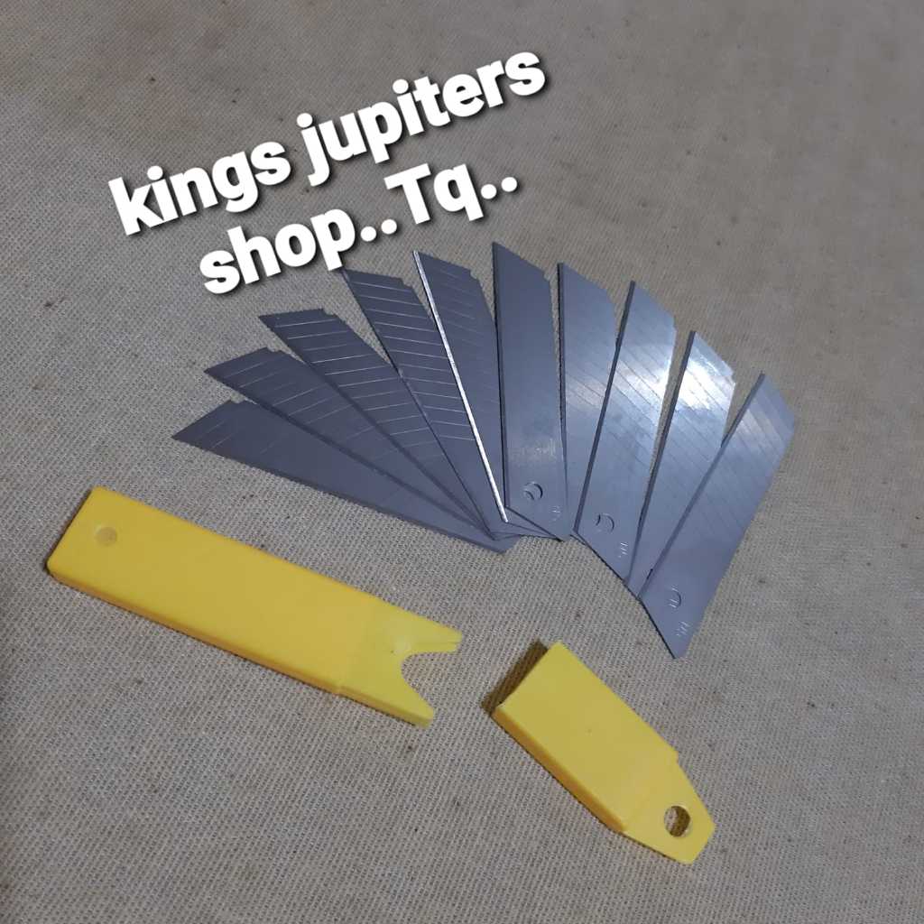 

ISI KARTER BESAR 10PC atau ( CUTTER 3 MATA PISAU ) cuter kater REFILL
