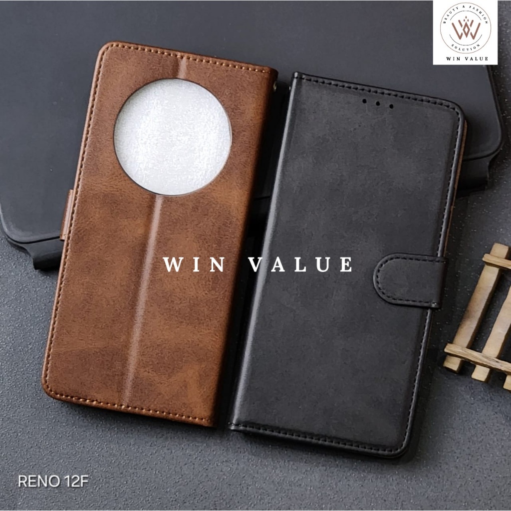 Oppo Reno 12F Oppo Reno 12 5G Oppo Reno 12 Pro Case Cover Kulit Sarung Buku Flip Case Oppo Reno 12F 
