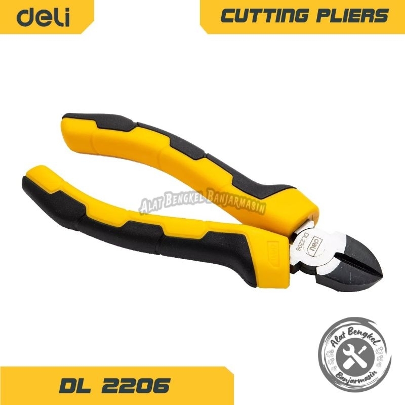 TANG POTONG "DELI" 6 INCH GG FIBER ||DIAGONAL PLIERS "DELI" 6"