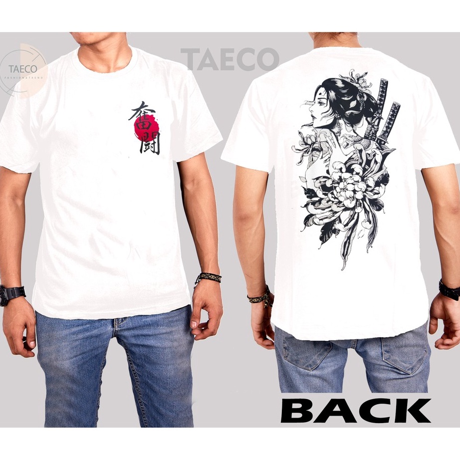 KAOS GEISHA  BAJU GEISHA PUTIH  KAOS RONIN